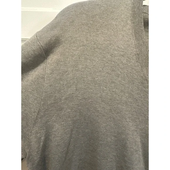 Polo Ralph Lauren Men V-Neck Sweater Gray Long Sleeve Pima Cotton Size L preppy - Picture 3 of 7